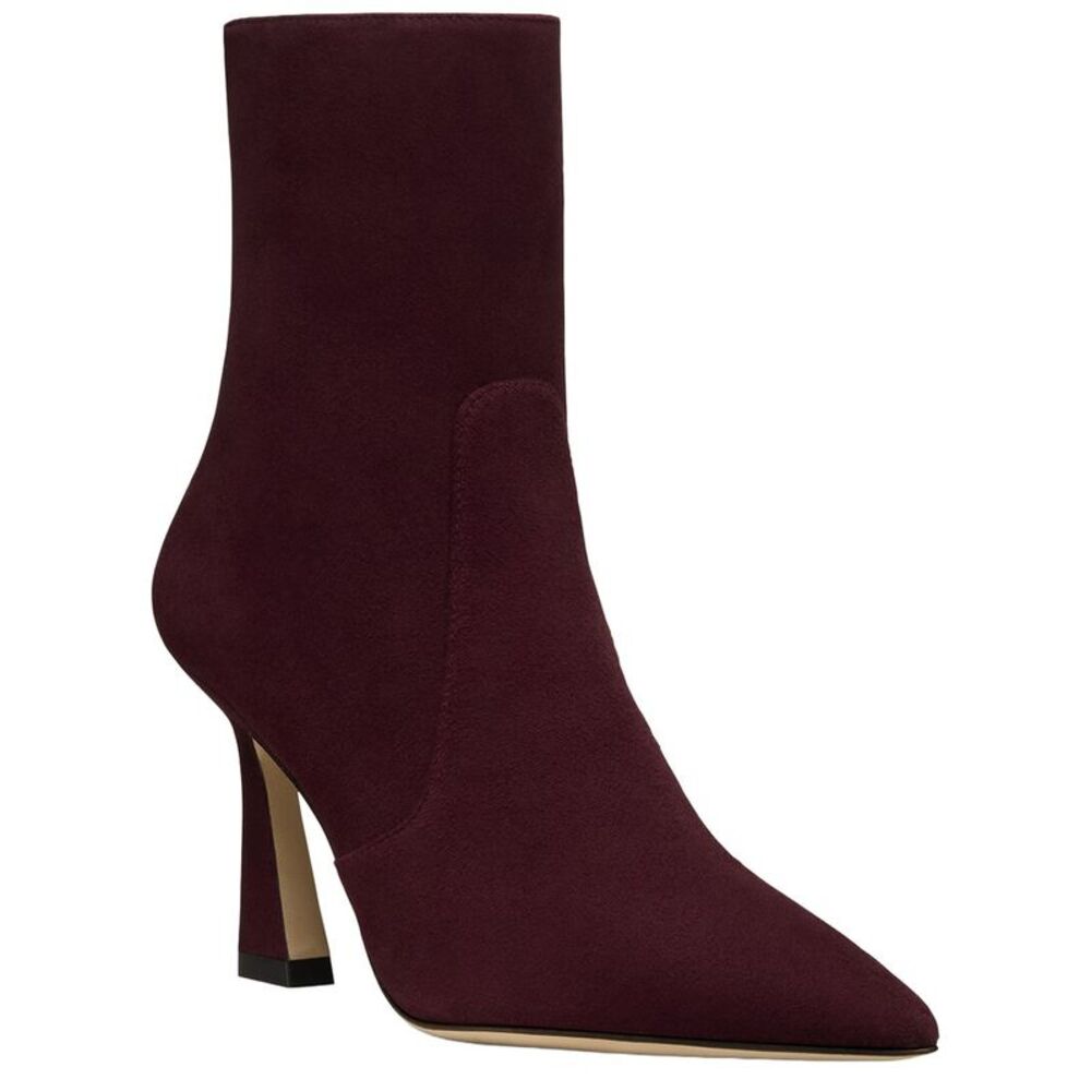 Stuart Weitzman Vinnie Zip Suede Bootie 85, Brown